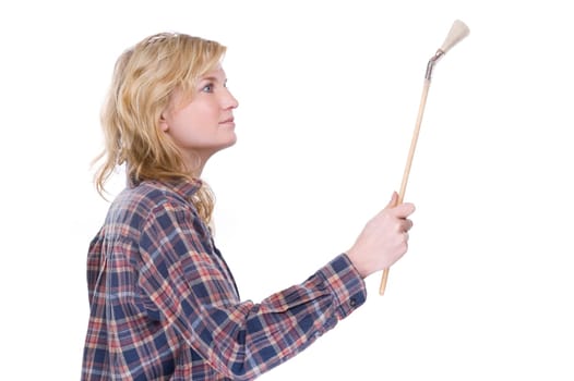 Woman with brush