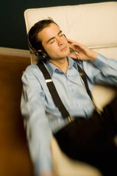 Man relaxing after work