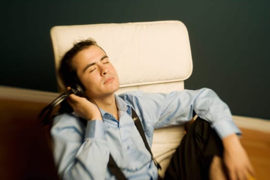 Man relaxing after work