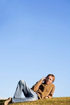 Man talking on cell phone