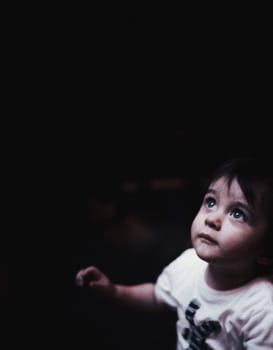 Boy looking up