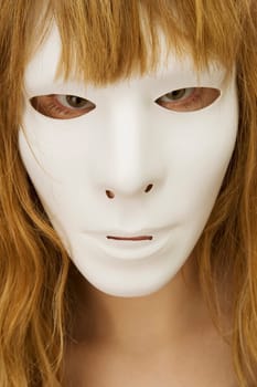 Woman wearing a mask