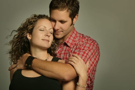 Couple embracing