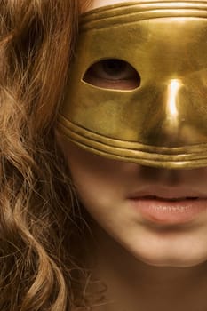 Woman wearing a mask