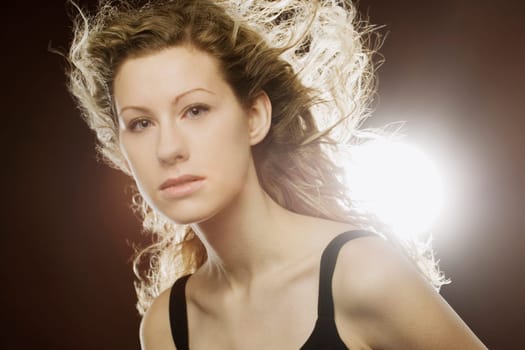 Spotlight on woman