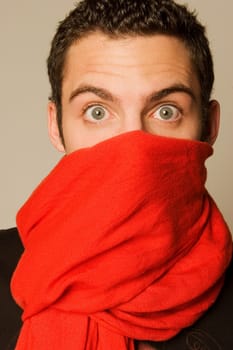 Man wearing a scarf