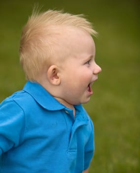 Little boy yelling