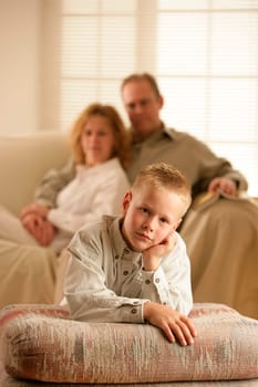A boy and his parents