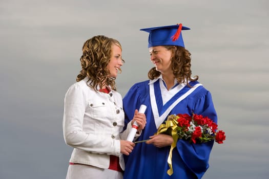 Graduate and friend