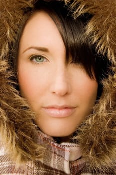 Woman in winter jacket