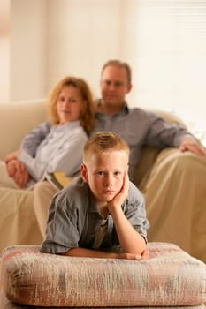A boy and his parents