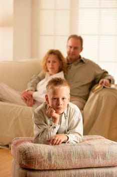 A boy and his parents