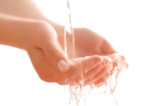 Water in hands