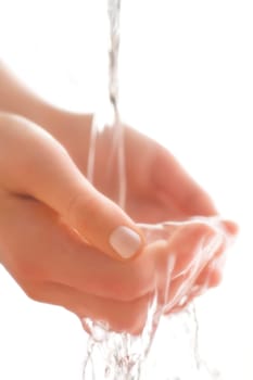 Water in hands