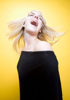 Woman laughing