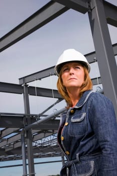 Architect on construction site