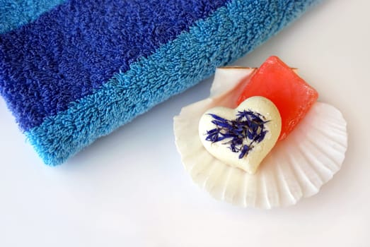 Towel and soap