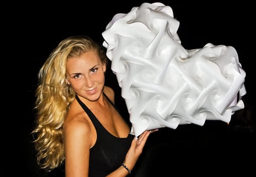 Blonde with heart