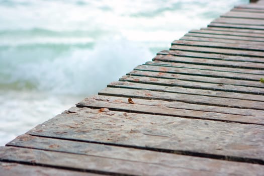Wood pier