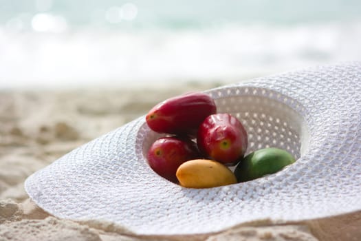 Fruits in hat