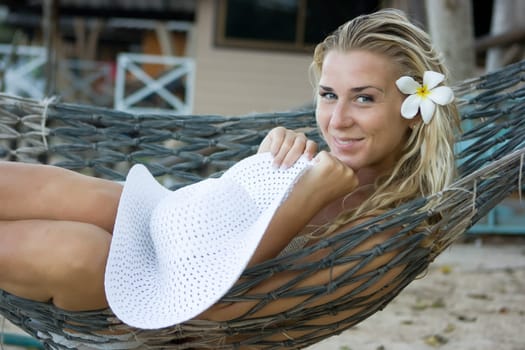 Girl in hammock