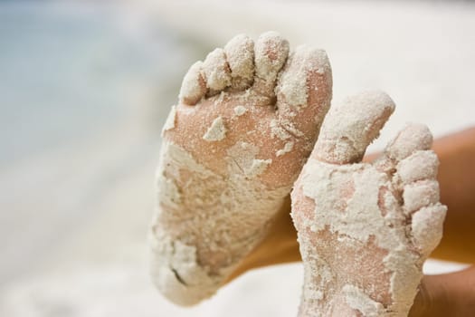 Feet in sand