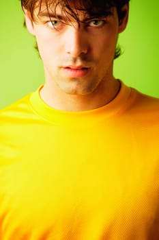 Man with yellow shirt