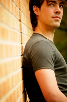 Man with black t-shirt