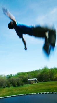 Flips on a trampoline