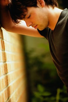 Man with black t-shirt
