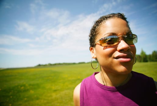 Woman with sunglasses