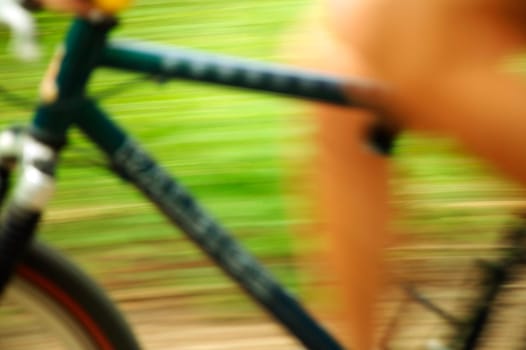Riding a bicycle