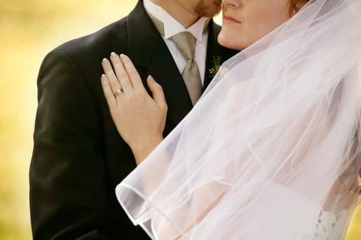 Couple on wedding day
