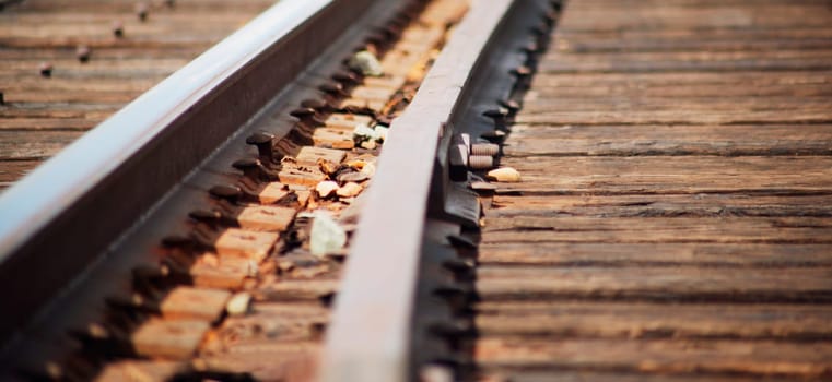 Crossover railroad tracks