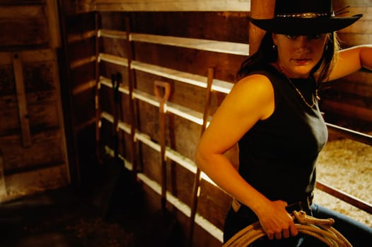 Portrait of a cowgirl