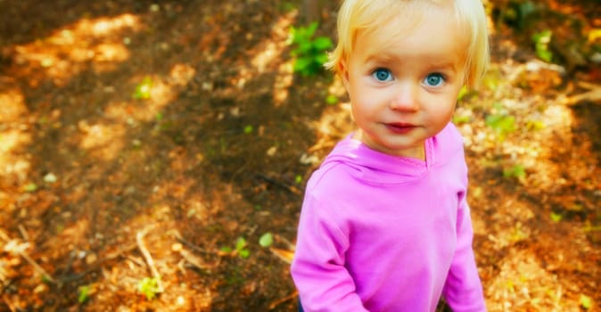 Toddler with big eyes