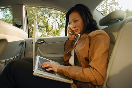 Businesswoman on the cell phone