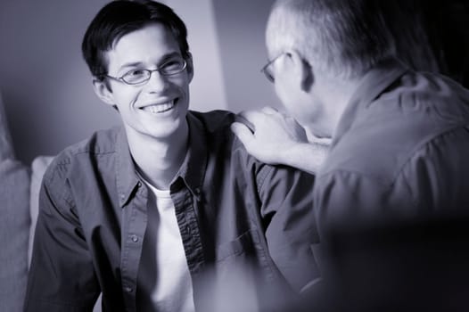 Two people having a conversation
