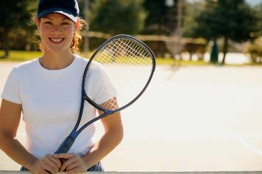 Portrait of a tennis player