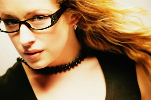 Woman with trendy glasses