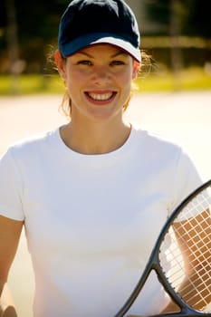 Woman playing tennis
