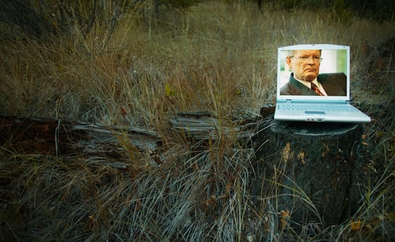 Man on laptop computer