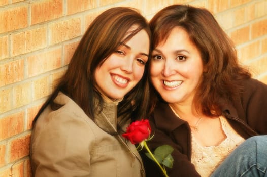 Mother and daughter portrait