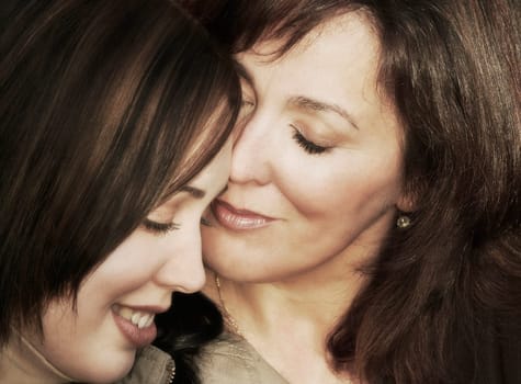 Mother and daughter share a special moment