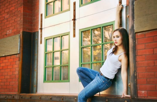 Woman by window