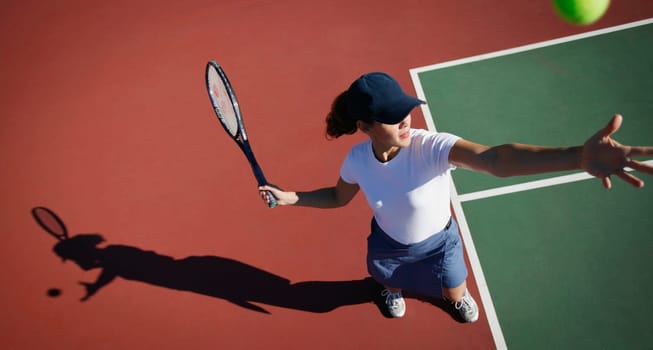 Woman playing tennis