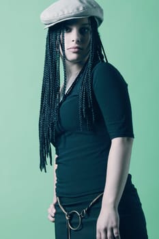 Woman with braids
