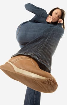 Woman stomps