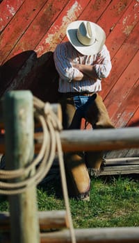 Cowboy rests