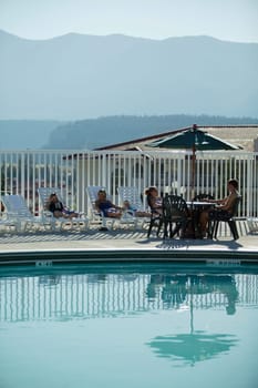 Swimming pool with a view